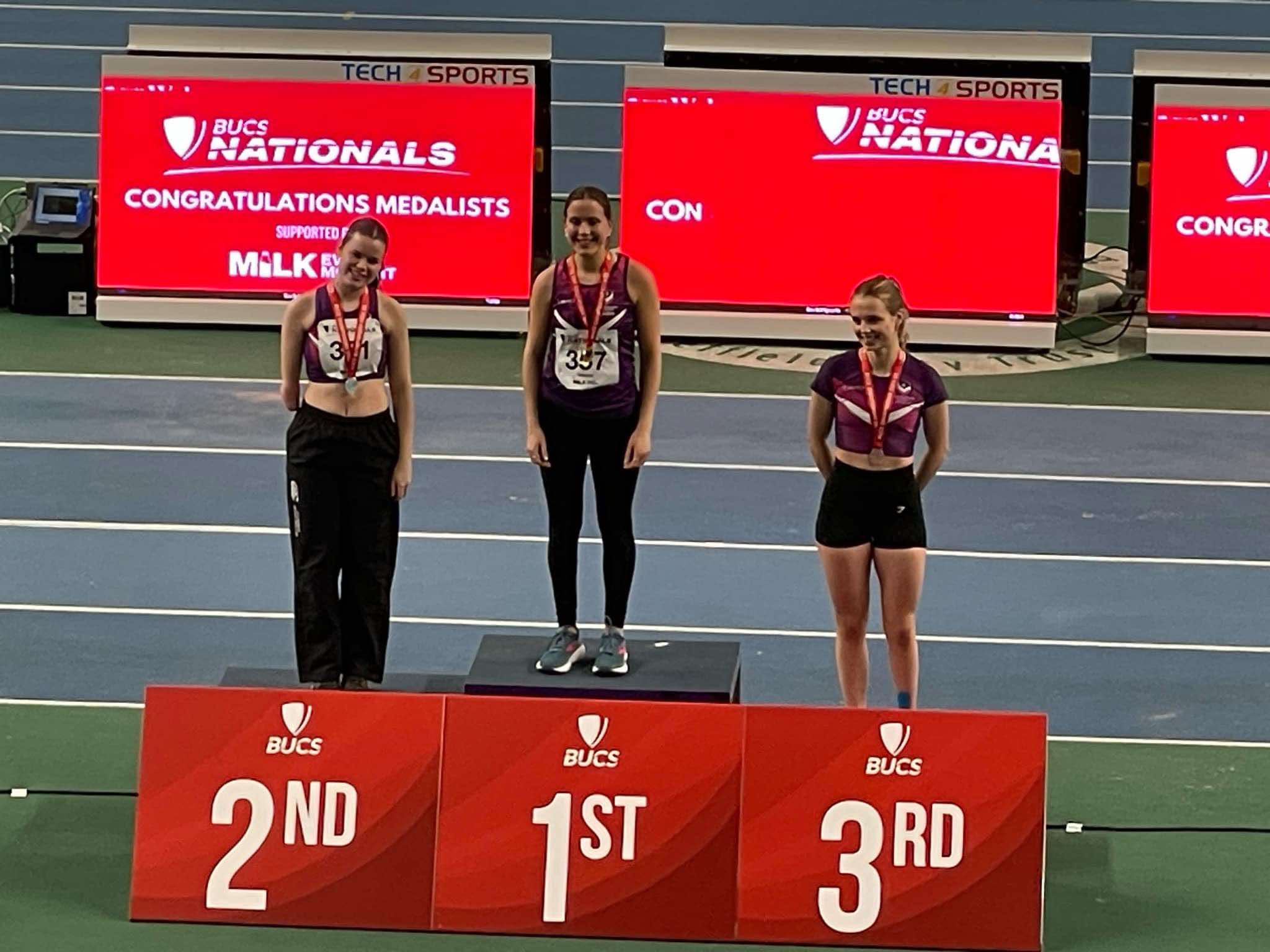 Presentation displays at athletics event
